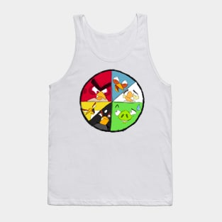 Classic Birds Plate Design Tank Top